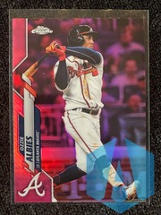2020 Topps Chrome Ozzie Albies #62 Pink Refractor Atlanta Braves